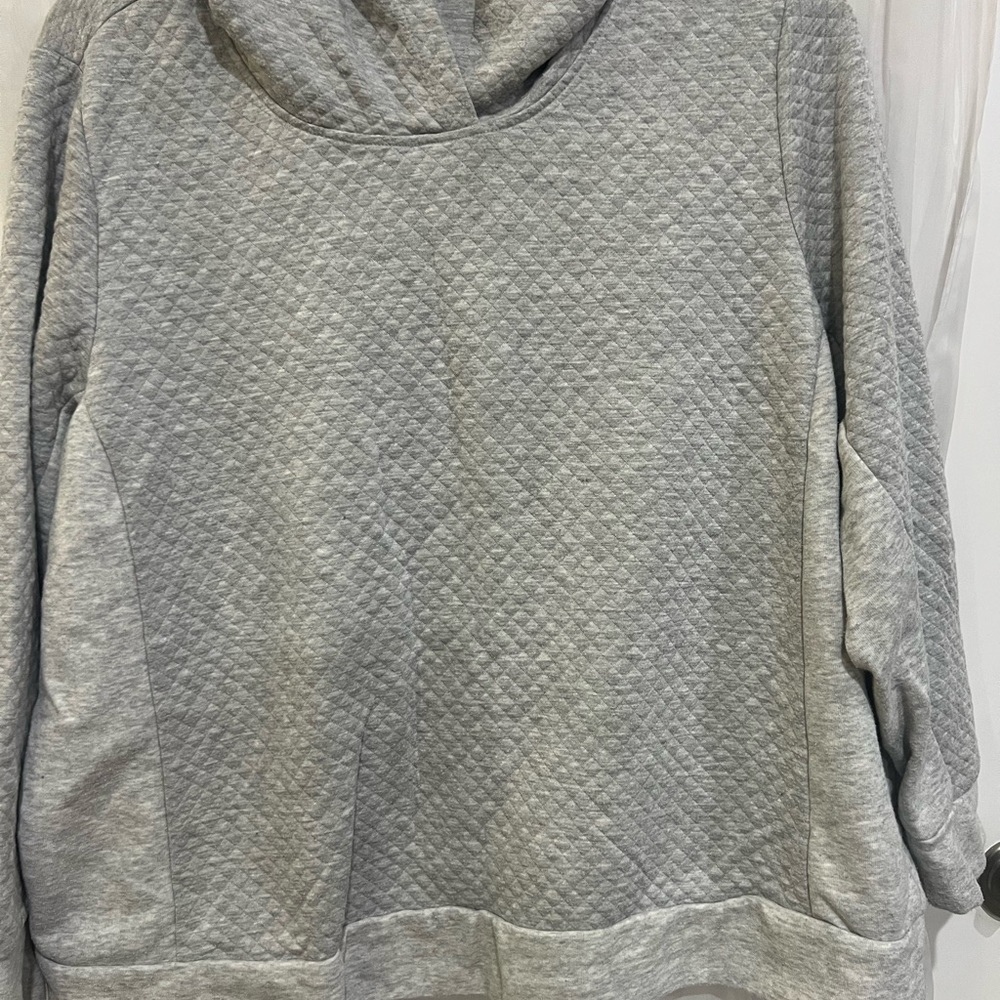 Gray Quilted Hoodie and Pants SET